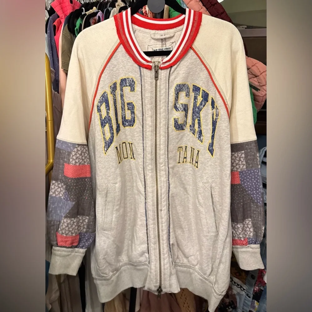 NWT Free People We The Free Stars + Stripes Bomber - Americana Combo - Small - Picture 6 of 8